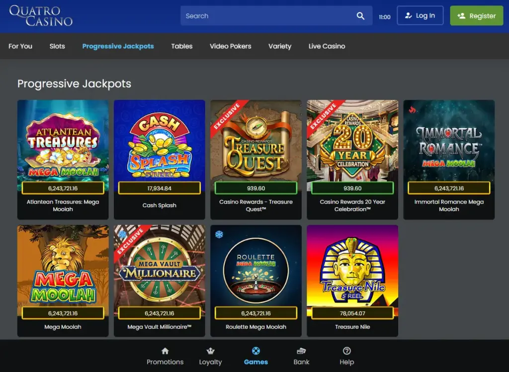 Progressive Jackpots Titles